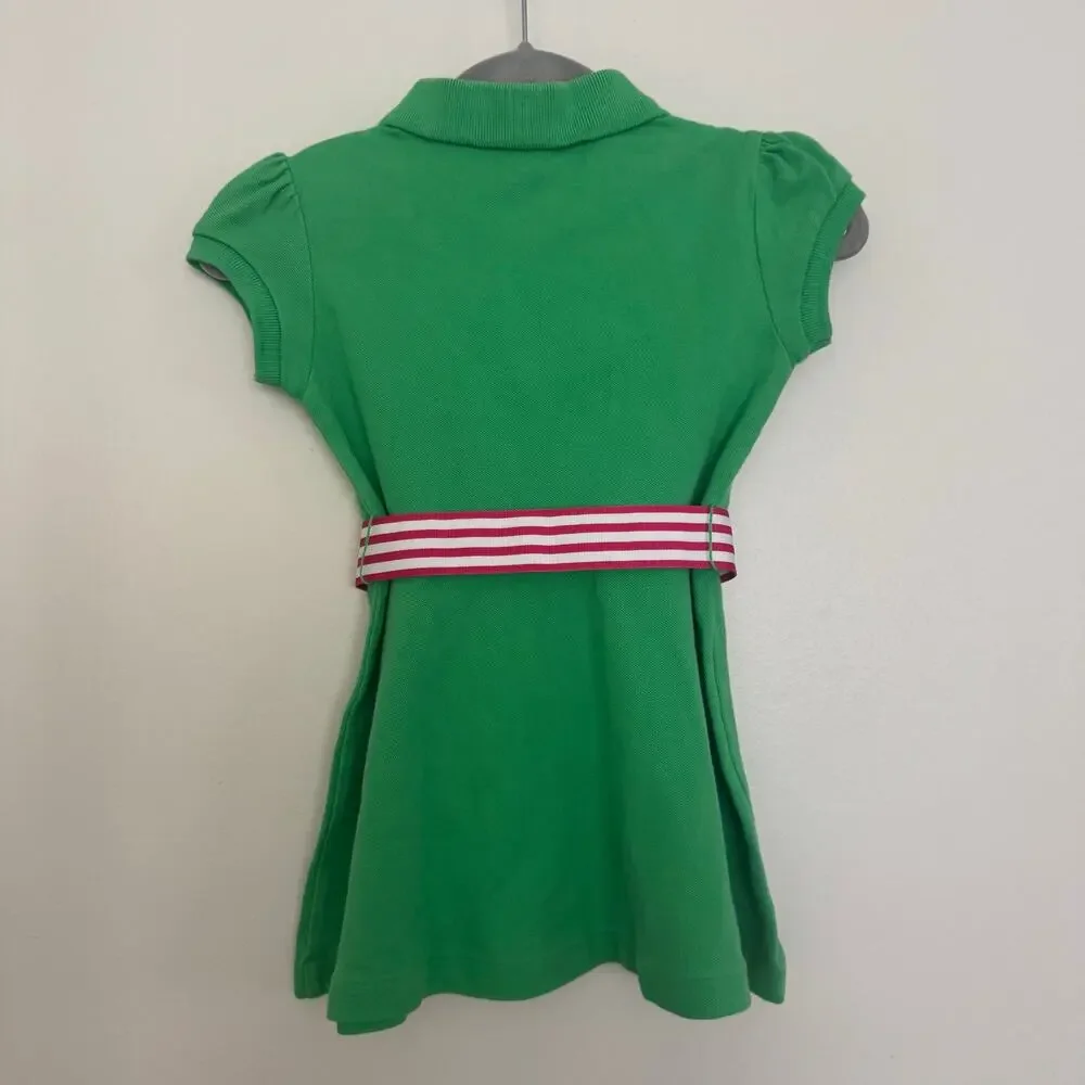 Ralph Lauren Layette Button-Down Dress in Green